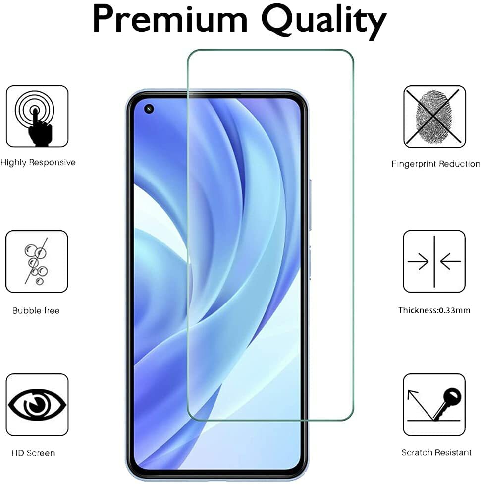 QUITECO Caméra Arrière Protection Pour Xiaomi Mi 11 [3 Pièces] Protecteur En Verre Trempé D'Objectif De Caméra