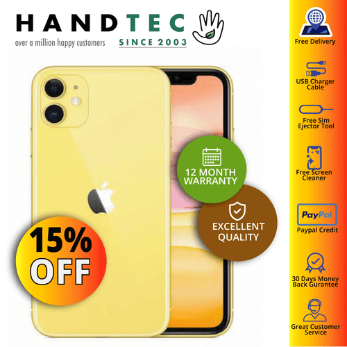 Apple iPhone 11 64GB 128GB 256GB Unlocked, All Colours, Extra 15% OFF, EXCELLENT - Picture 3 of 7