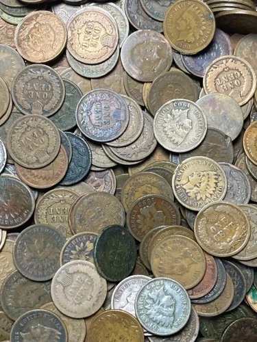 100 PC LOT Indian Head Cent Native American Pennies Average Circulated Condition