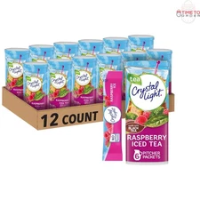 Raspberry Iced Tea Powder Mix 72 Ct Pack Zero Sugar Flavored Drink for Refres...