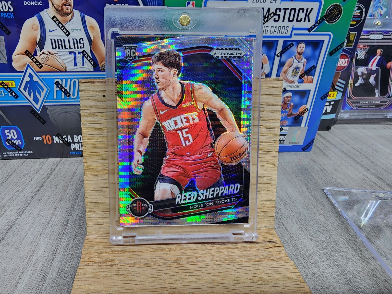 2024-25 Panini Prizm Black - Reed Sheppard, Reed Sheppard #145 Pulsar Prizm (RC)