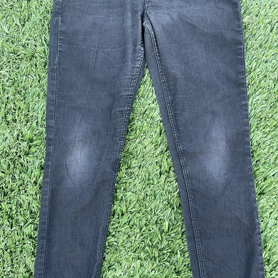 Pantalones de mezclilla H&M ajustados para niños EE. UU. 11-12Y negros elásticos cintura ajustable Foto 2 de 4