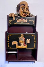 Vintage novelty ‘Mr Stinky’ Wall Mount Toilet Paper Holder Magazine Rack 
