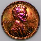 1940 Lincoln Wheat Cent Proof RED PINK PURPLE i852