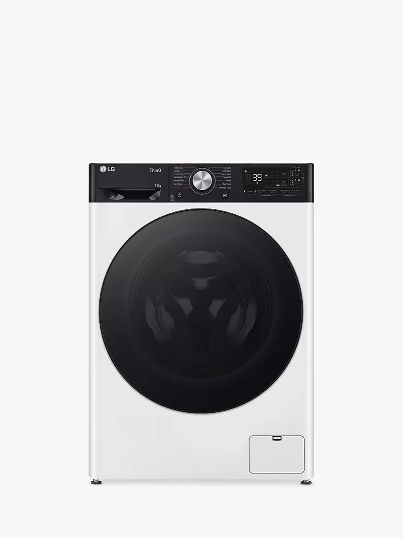 LG F4Y711WBTA1 Freestanding Washing Machine, 11kg Load, 1400rpm Spin, White