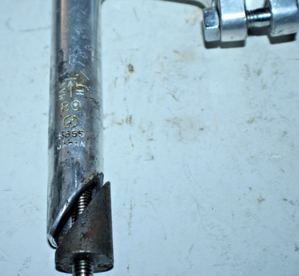 复古 Raleigh 22.2 毫米 Quill Stem 80 毫米 25.4 毫米 - 17o Rise l'Eroica 快速美国托运人 — 第 3/4 张图片