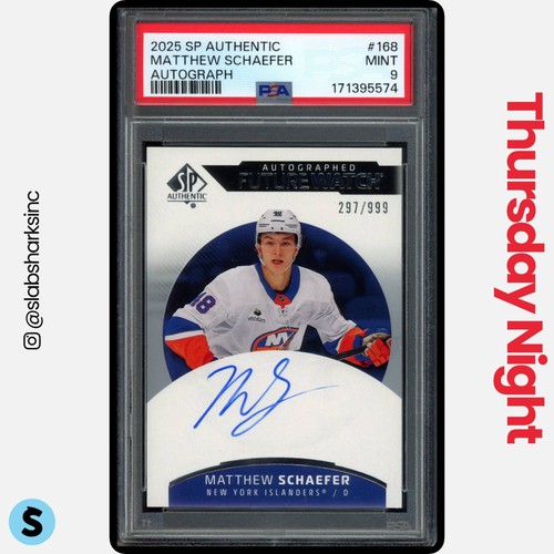 2025 SP AUTHENTIC #168 MATTHEW SCHAEFER FUTURE WATCH AUTO RC ROOKIE /999 PSA 9