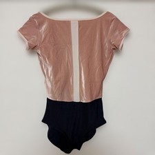 YUMIKO Ballet Leotard Pale Pink x Black Didi XL