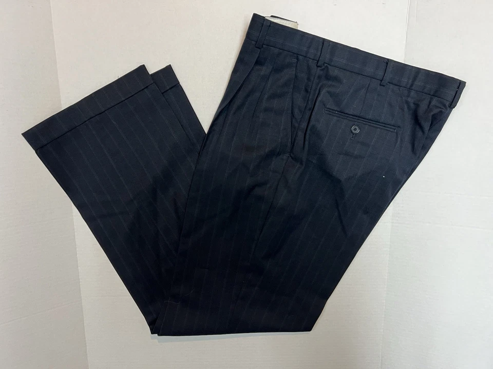 Blazer Hardy Amies Vintage 42L 34x32 Pantalones Azul Rayas Doble Pecho Traje Foto 4 de 4