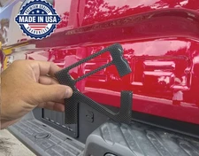 COMPATIBLE WITH 2024 2025 3D DOMED RAISED CARBON TAILGATE LETTERS DECALS