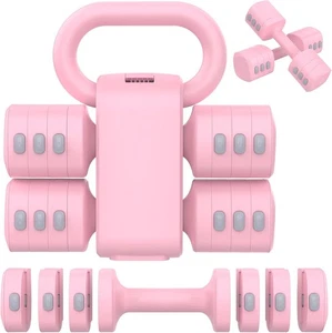 2-in-1 Ensemble de sonnettes réglables 4 Niveaux Poids Dumbbells Ensemble Femmes Hommes Chaque