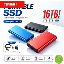 Portable External SSD 1TB 2TB 4TB USB 3.1 Type-C Solid State Drive Storage