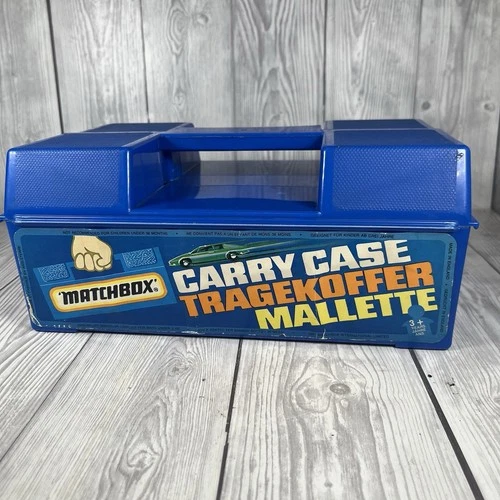 Matchbox Carry Case, Lesney Products, 1981 2x Black Trays, Holds 24 Cars #24 VGE