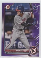 2022 Bowman Draft Purple 168/250 Brenner Cox #BD-196 0ft3