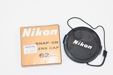 NOS Nikon 62mm Snap-On Lens Cap w Keeper Strap Original Box Made Japan