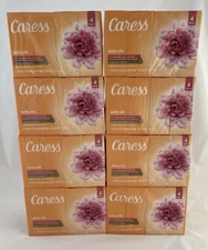 32 Caress Daily Silk Bar Soap Floral Oil White Peach & Orange Blossom ORANGE Pkg