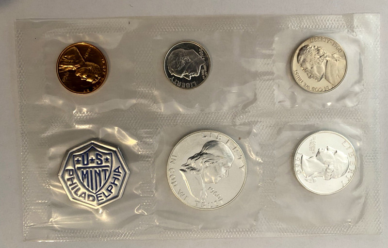 1960 UNITED STATES MINT PROOF SET  PHILADELPHIA IN ENVELOPE