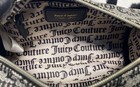 Juicy Couture Black Beige Gothic Logo Mini Barrel Bag Pom Pom Gold Hardware NWT — photo 4