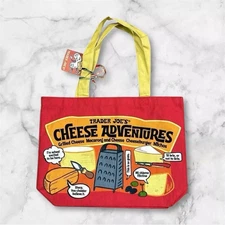 Trader Joe’s NEW Cheese Adventures reusable canvas shopping bag/tote