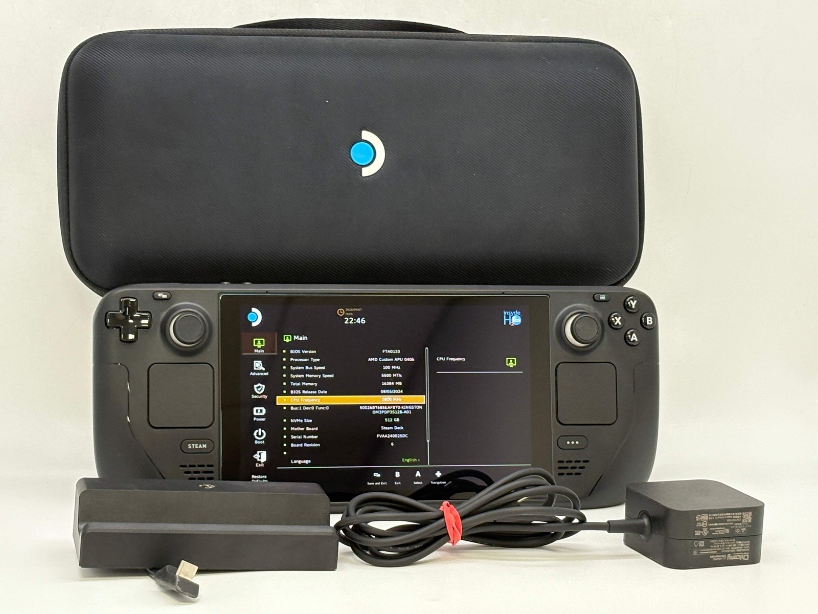 Valve Steam Deck LCD 1010 512GB 16GB RAM w/ 1TB SD Card Case Charger & USB Dock