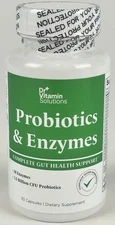 Probiotics and Multi Enzymes with Prebiotics Gut Digestion 30 Capsules