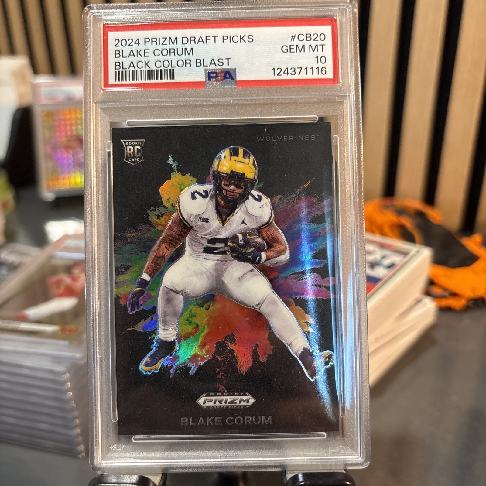 2024 Panini Prizm Draft Picks - Black Color Blast Blake Corum #CB-20 (RC)