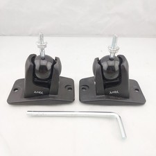 2 Pair Jumbl SINSB7B ProGrip Stainless Steel Speaker Wall Bracket Black