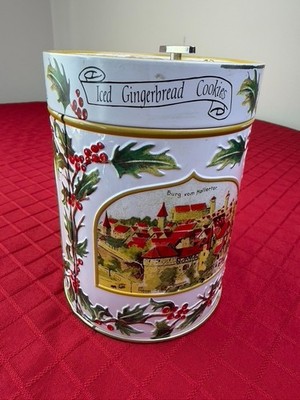 Lambertz Aachen Original Collectible Retro Christmas Musical Cookie Tin Germany