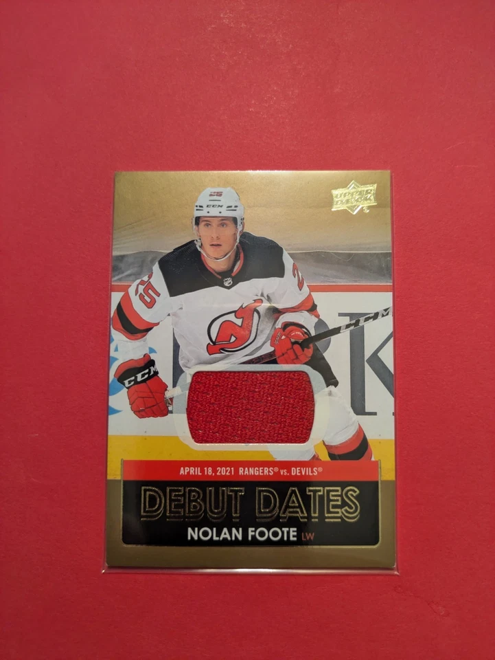 2021-22 Upper Deck Series 1 - Debut Dates Jersey #DD-23 Nolan Foote (MEM) - Image 4 of 4