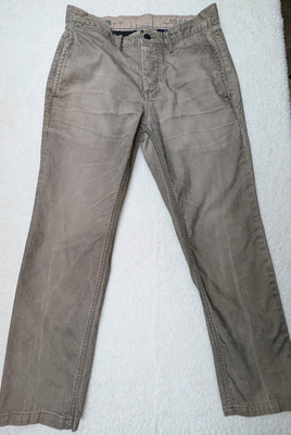 Gap 1969 Mens Jeans Slim 30x30 (Fits 30x27) Brown Coated Button Fly 2011 Whisker