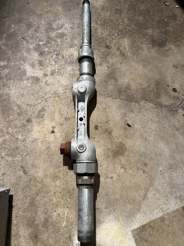 Industrial Galvanized Adjustable Pipe Support Arm w/ Threaded Ends 32”
