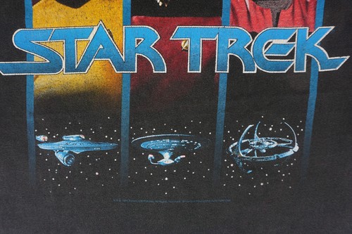 Vintage 1994 Winterland Star Trek black shirt fits XL SCI-FI TV Movie promo - Picture 7 of 20