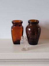 Vintage Virol Glass Jars Job Lot of 3 Embossed Advertising Bottles