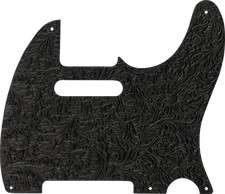 Genuine Fender Waylon Jennings Leather Tele/Telecaster Pickguard, Black