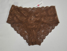 NWT 34 S-M S/M Brown Lace Cosabella Never Say Never Hotpant Panties Underwear