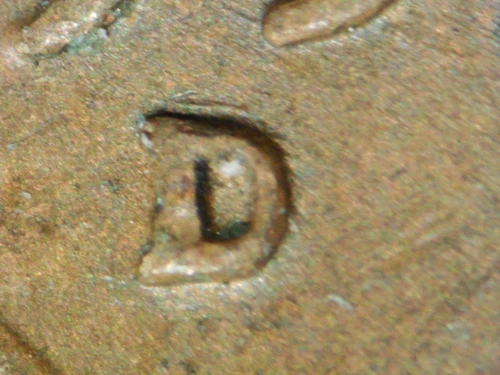 HIGH GRADE MINT ERROR 1955-D  LINCOLN WHEAT CENT RPM#6  XF