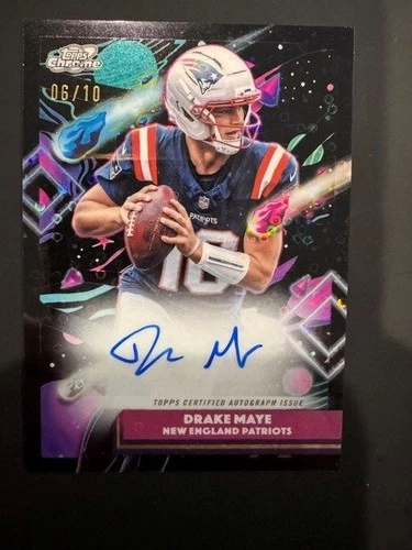 2025 Topps Chrome Drake Maye Chrome Autographs (RAW)