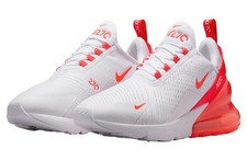Nike Air Max 270 White Bright Crimson White (Women's) HJ3222-102 New