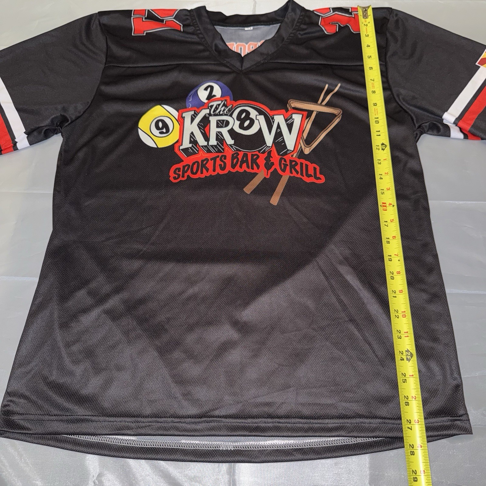 The Krow Sports Bar & Grill Jersey Black Red Arizona Billiards Mens Medium 21 image 4