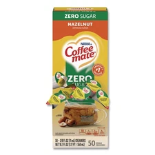 Coffee-mate 98468BX Liquid Coffee Creamer - Zero Sugar Hazelnut (50/Box) New