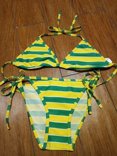 Chuns Fashion Sexy 2-pc Striped Pattern Classic String Bikini Swim Suit - Picture 2 of 7