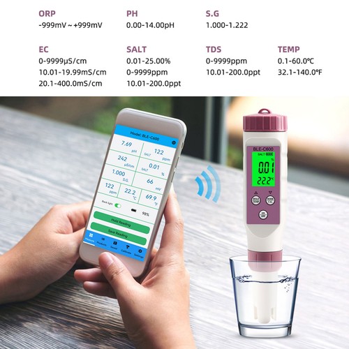 TDS EC PH TEMP Meter LCD Digital Water Quality Monitor Tester Purity Pen - Picture 7 of 12