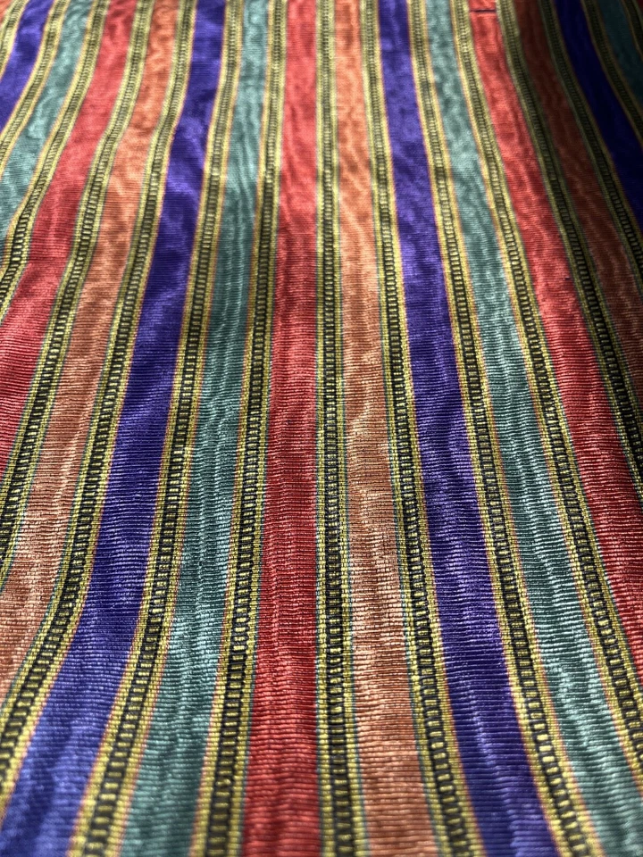 Striped Pattern Moiré Fabric By 2 Yards – Luxurious Silk. - Image 4 of 4