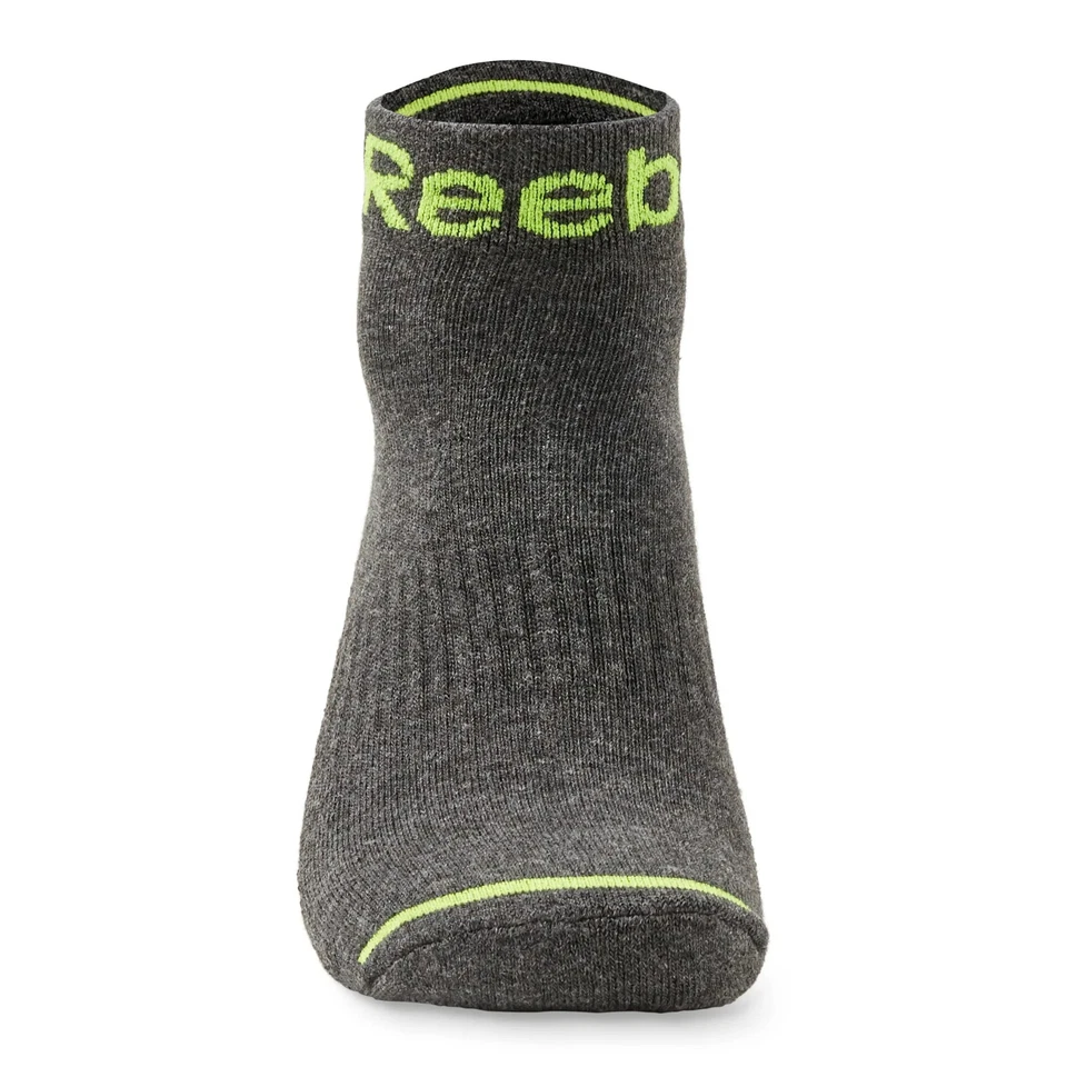 Calcetines tobilleros de algodón Reebok® Pro-Series para hombre, paquete de 6 ¡NUEVOS! "Blanco y negro" Foto 3 de 4