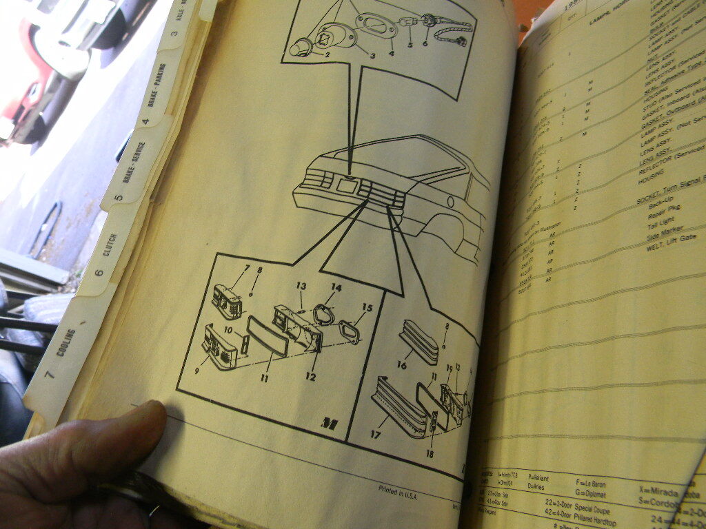 1981 mopar chrysler dealership parts book eBay