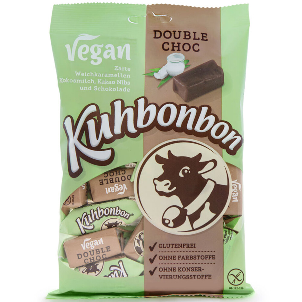 Kuhbonbon Double Choc vegan 165g im Beutel