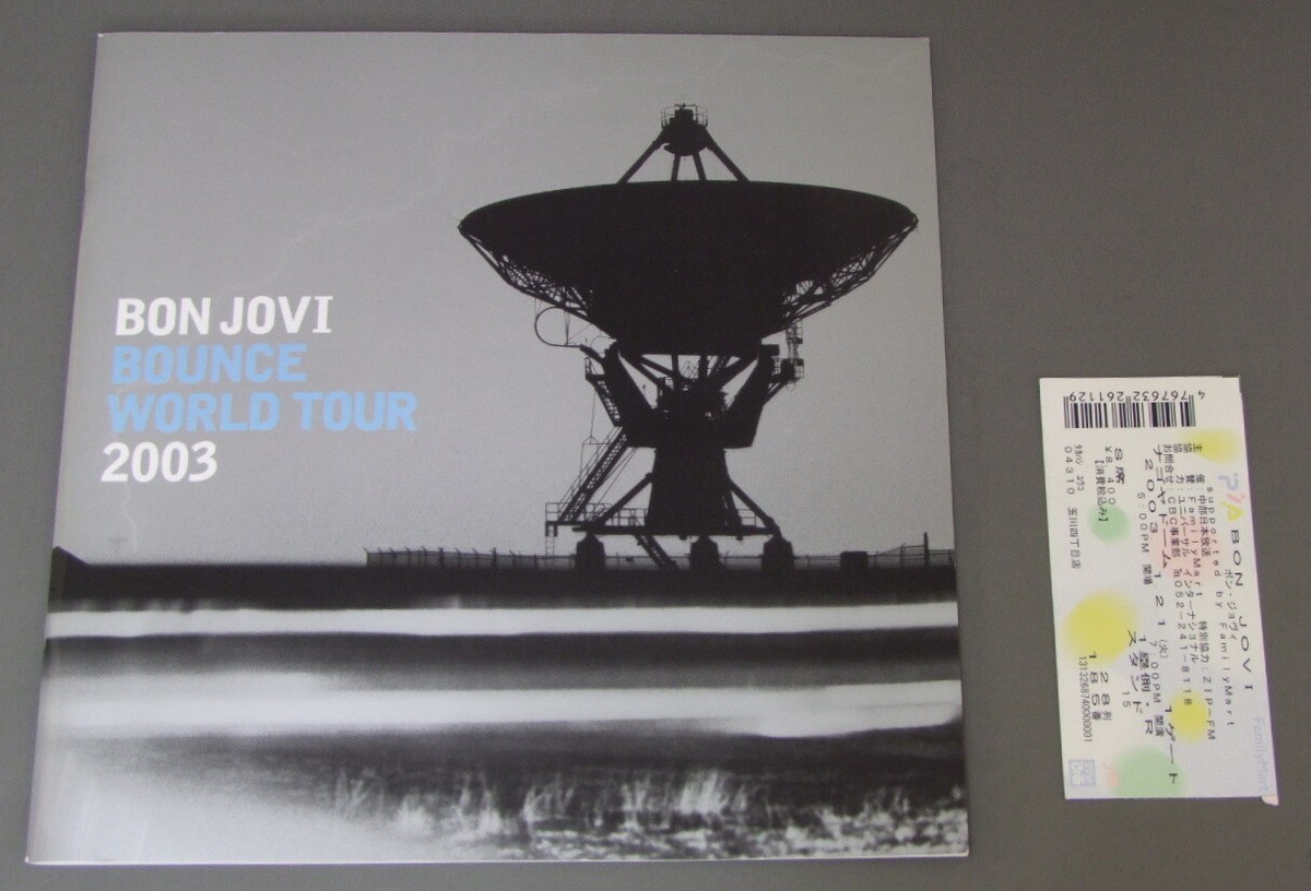 BON JOVI  BOUNCE ツアーパンフ　2003 BON JOVI/2003 BOUNCE WORLD TOUR PROGRAM w/JAPANESE STUB | eBay