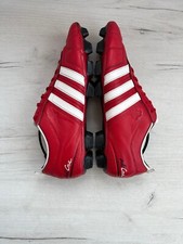 Adidas Adicore FG Red Leather Football Cleats Boots US12 UK11 1/2 EUR46 2/3