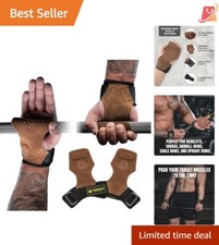 Weight Lifting Straps Leather One Size Ergonomic Design Comfortable Grip Gym