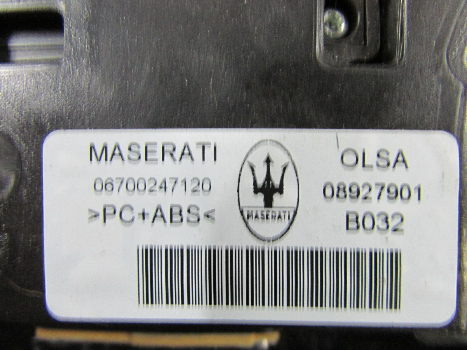 Maserati Ghibli, Complete Interior Light Cover, Used, P/N 670024712